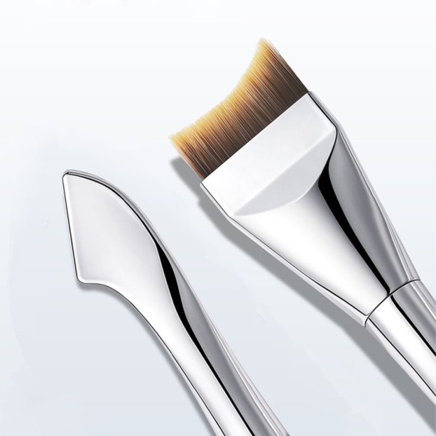 Ultra Thin Flat Brush Foundation Concealer Brush Synthetic Soft Bristles Seamless Handle