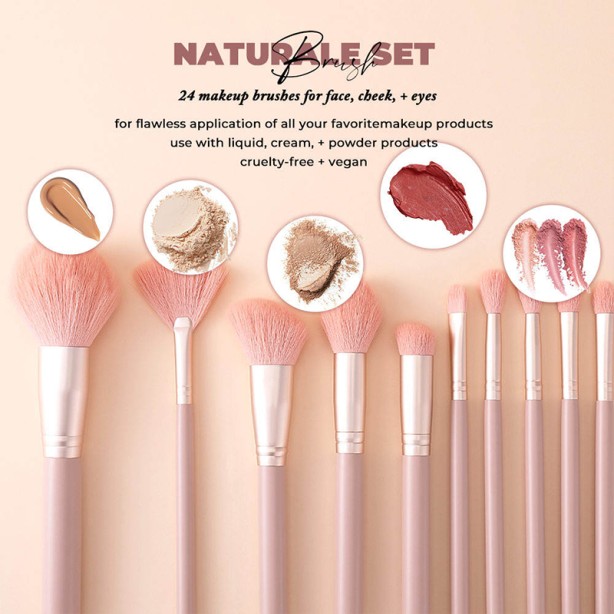 Professional Makeup Brush Set Face Cheek Brush Fan Brush Angled Brush