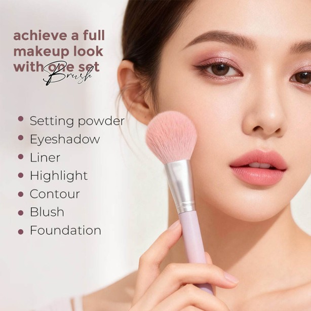 Professional Makeup Brush Set Face Cheek Brush Fan Brush Angled Brush