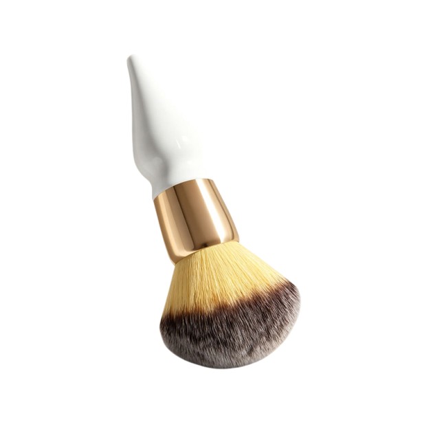 Single Kabuki Makeup Brush with Teardrop Handle, Vegan Synthetic Powder Blush Brush