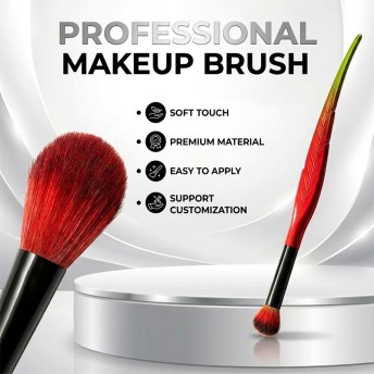 Soft Synthetic Hair Leaf Shaped Handle Brush for Highlighting