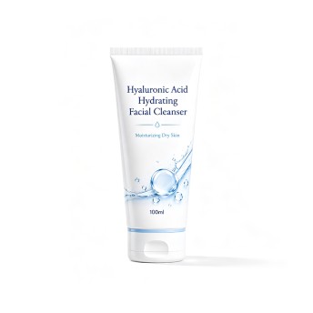 Hyaluronic Acid Moisturizing Facial Cleanser 100ml Dry Skin Face Wash Custom Skincare