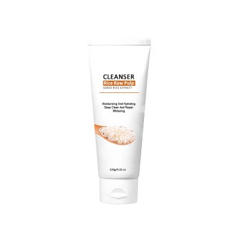 Rice Puree Facial Cleanser 120g Rice Water Brightening Foaming Cleanser Deep Cleansing Oil Control