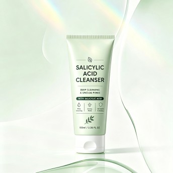 Salicylic Acid Oil Control Facial Cleanser 100ml Pore Cleansing Acne Treatment Face Wash