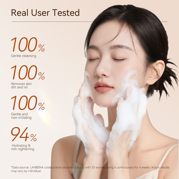 Amino Acid Facial Cleanser Deep Cleansing Pores Lanbena