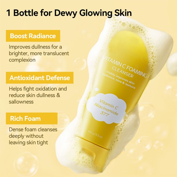 Vitamin C Foaming Facial Cleanser Face Moisturizing Wash