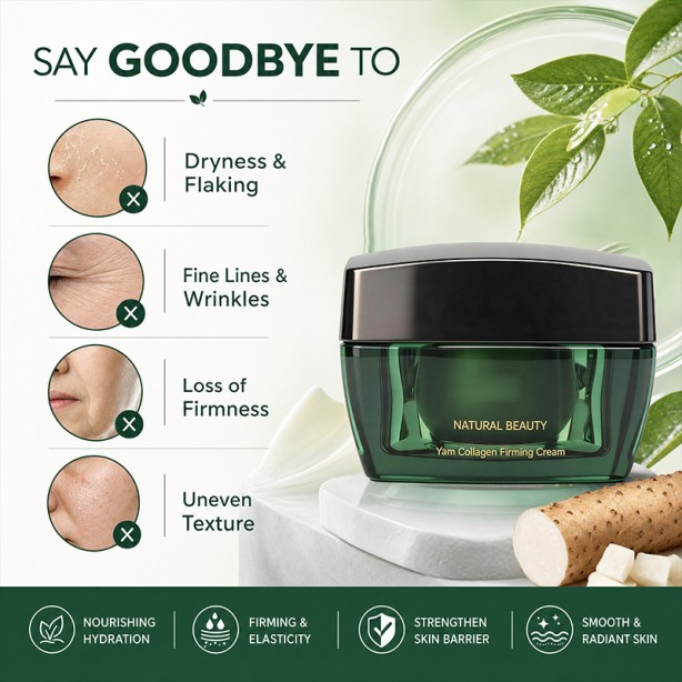 Natural Yam Collagen Firming Cream Anti-Wrinkle Repair Deep Moisturizing Brightening