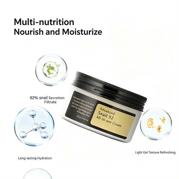Repairing Essence Snail Mucin 92% Anti-Aging Whitening Cream