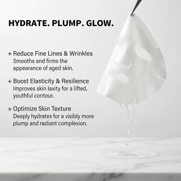 Hyaluronic Acid Collagen Anti-Aging Face Mask Firming Natural Ingredients for All Skin Types