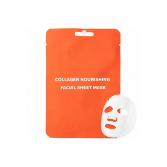 Super Collagen Sheet Mask with Peptide Complex, Vegan Collagen, Niacinamide, and Hyaluronic Acid, Ultra-Thin Tencel
