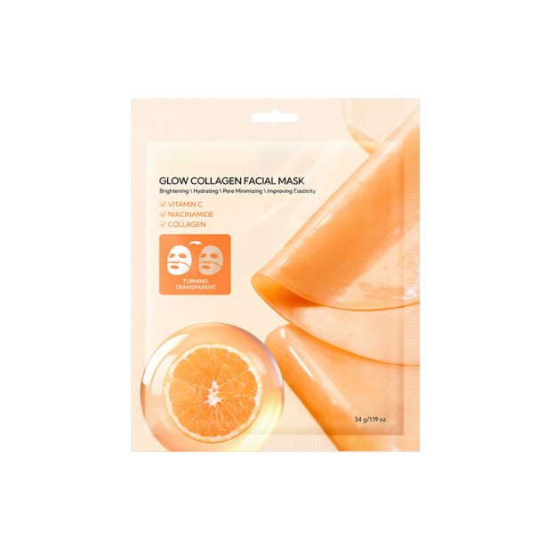 Brightening Glow Collagen Niacinamide Vitamin C Facial Mask