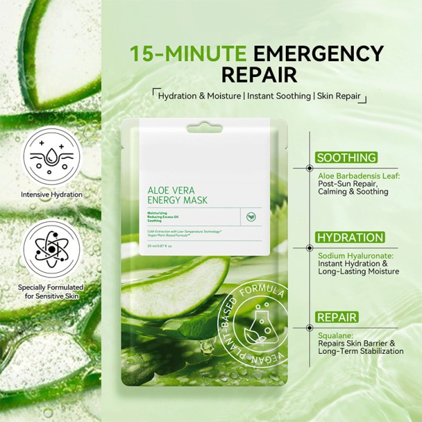 Aloe Vera Energy Hydrating Soothing Face Mask