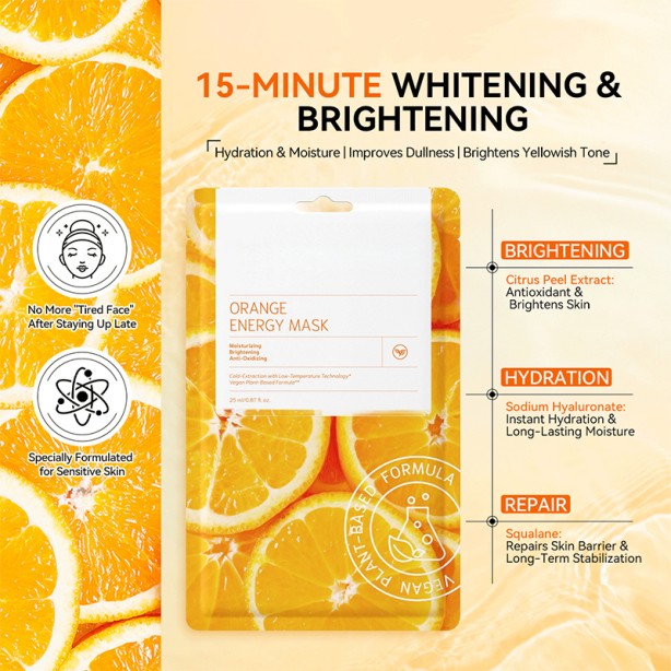 Face Skin Care Soothing Moisturizing Orange Essence Fruit Mask