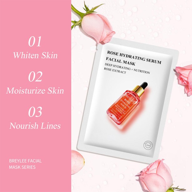 Rose Hydrating Serum Mask Whitening Moisturizing Cream Suitable for All Skin Types