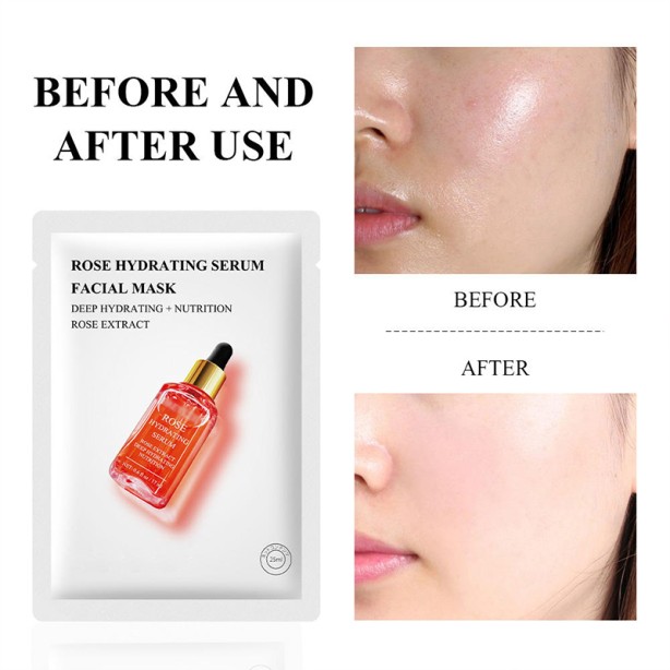 Rose Hydrating Serum Mask Whitening Moisturizing Cream Suitable for All Skin Types
