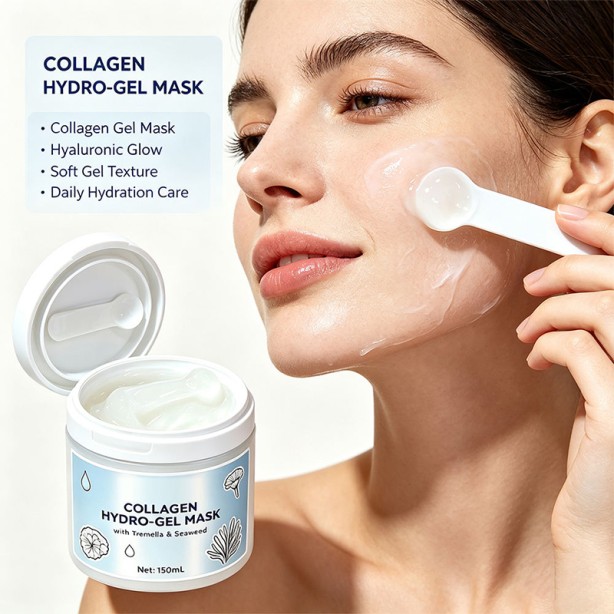 Collagen Hydrogel Crystal Face Mask Moisturizing Anti-Aging Hydrating Gel Sheet Hyaluronic Acid Tremella