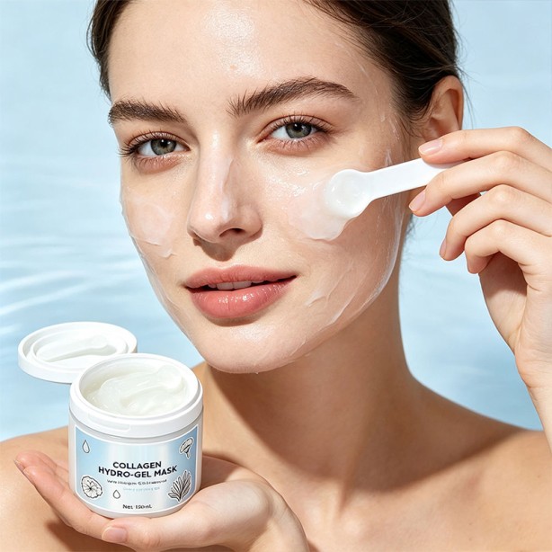 Collagen Hydrogel Crystal Face Mask Moisturizing Anti-Aging Hydrating Gel Sheet Hyaluronic Acid Tremella