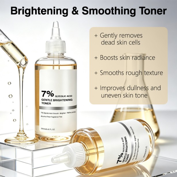 Glycolic Acid 7% Exfoliating Toner Brightening Skin Smoothing Daily Toner