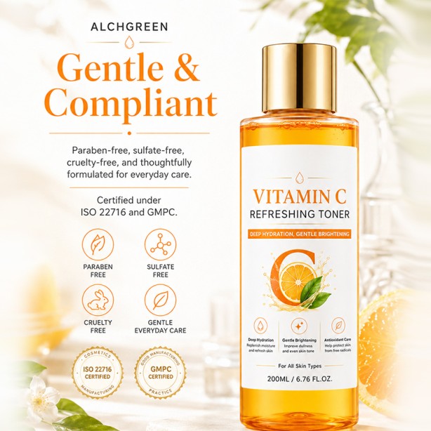 Vitamin C Brightening Toner Natural Moisturizing Soothing Anti-Aging
