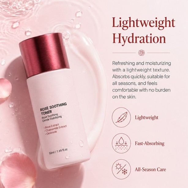 Rose Brightening Moisturizing Lotion 50ml Gentle Soothing Care