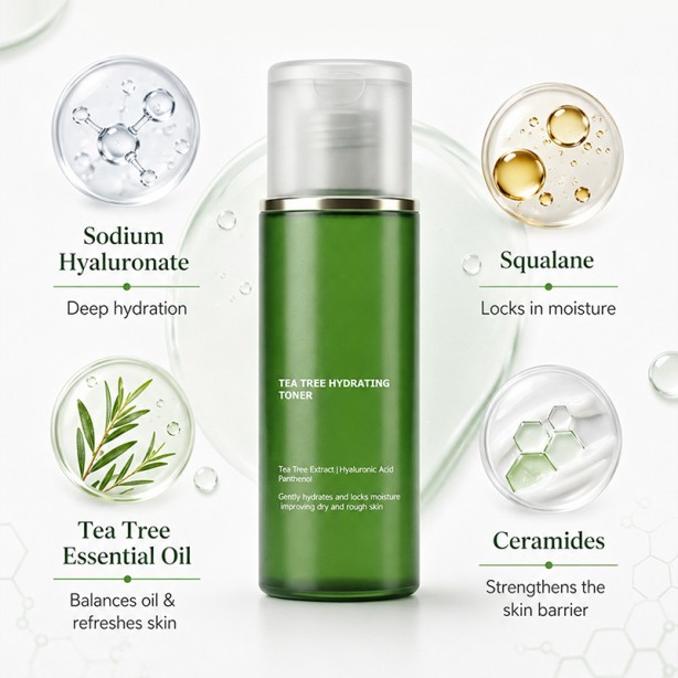 Oil Control Moisturizing Tea Tree Toner Balancing Skin Formula