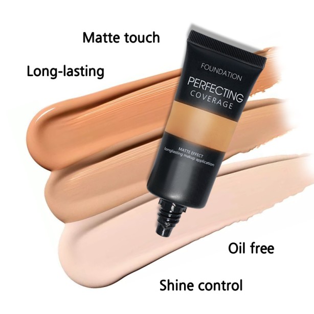 Natural Liquid Foundation 35ml Tube Packaging Full Coverage Customizable