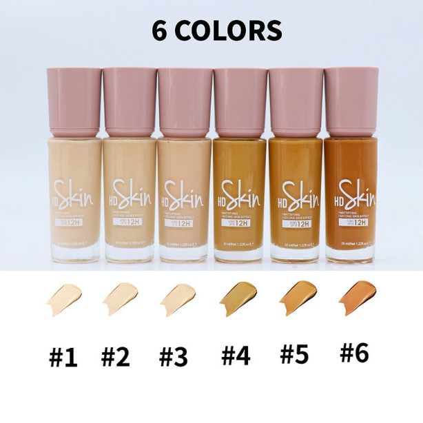 Long Lasting Water Resistant Liquid Foundation Concealer Natural Brightening Cream